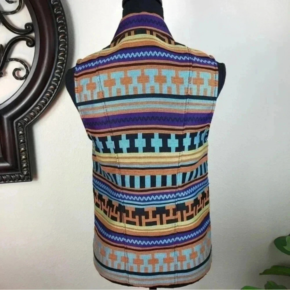 MSGM Women’s Cross Zip Sleeveless Multicolor Vest Size 38 Made in Italy - Picture 3 of 16